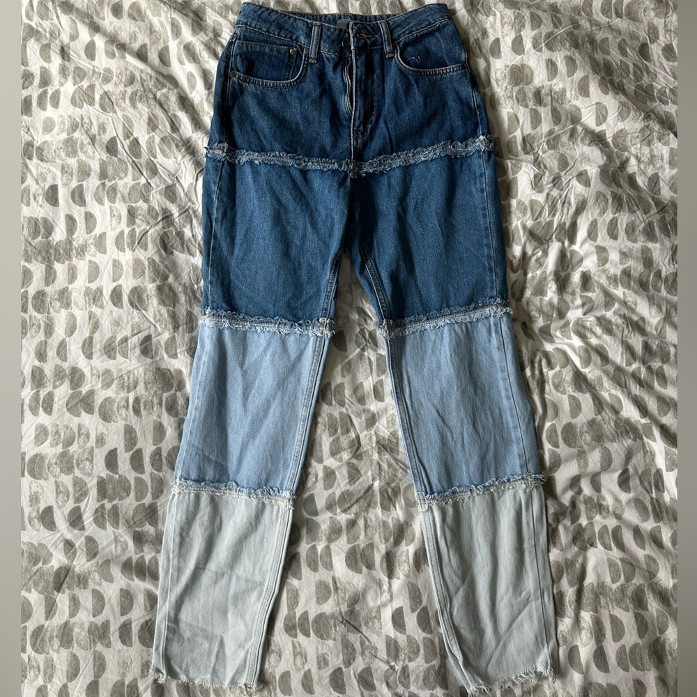 Patchwork Denim Jeans